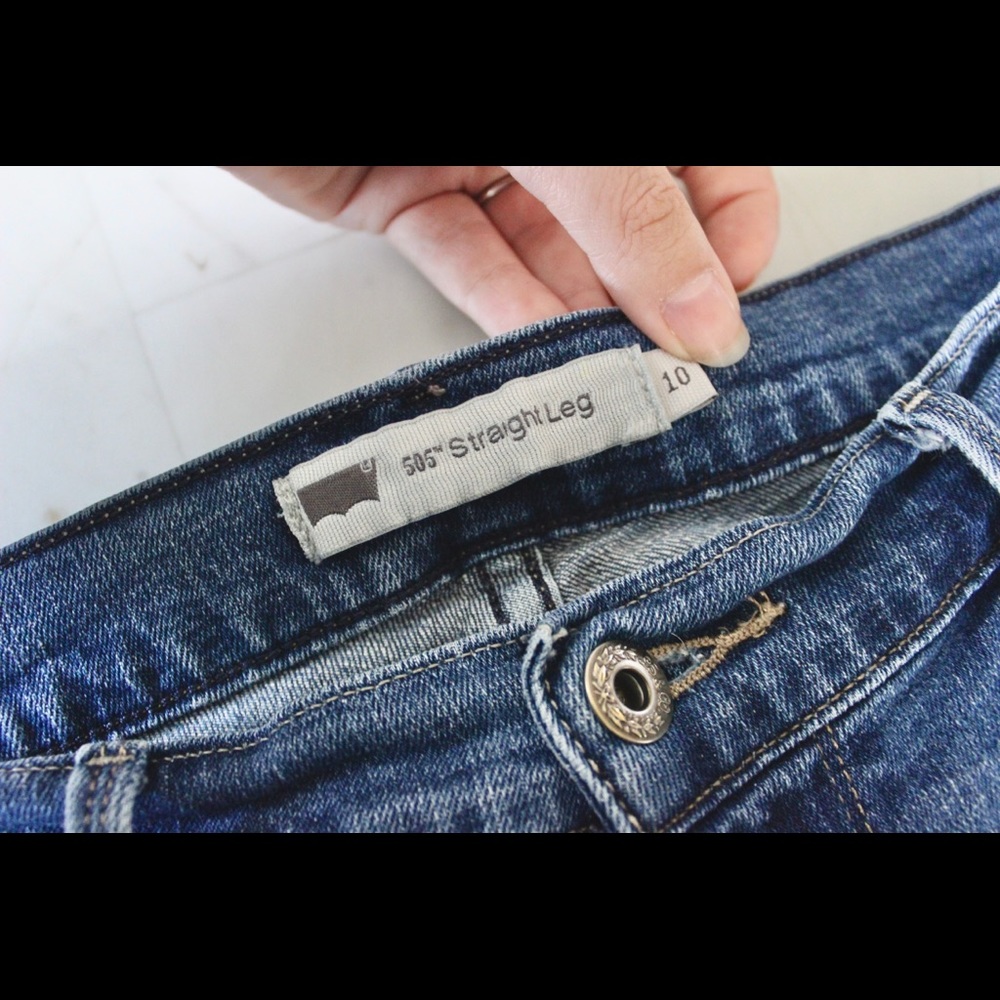 LEVI’S 505 Straight Leg Blue Jeans - Picture 3 of 8